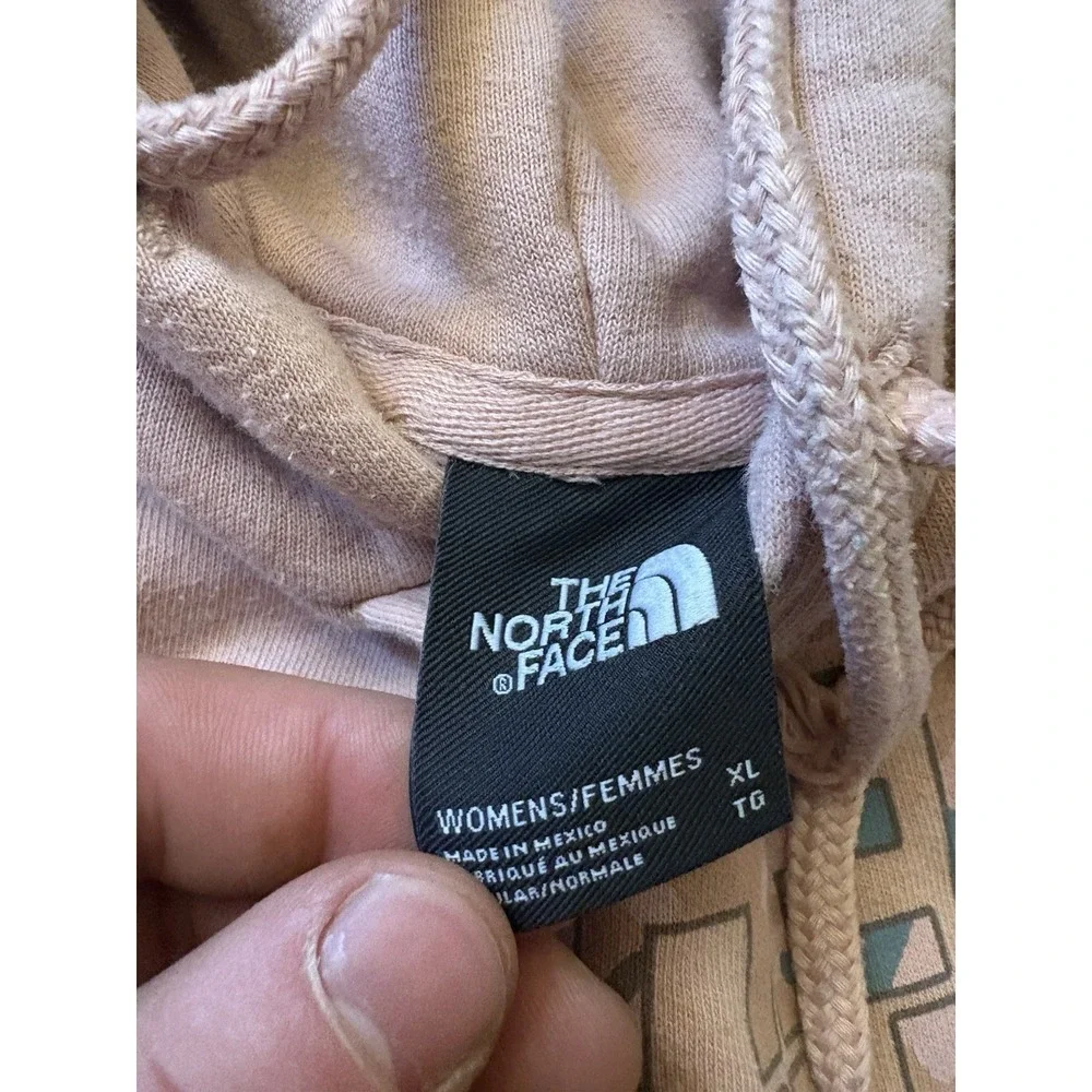 The North Face Men's Pink Camo Logo Fleece Pullover Hoodie XL